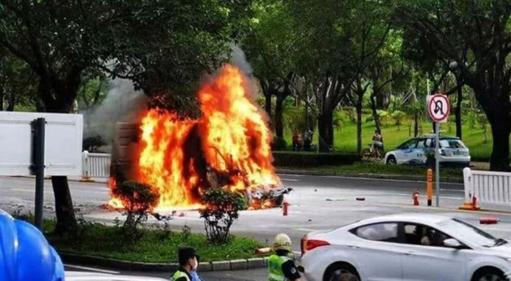 ô tô điện trung quốc cháy nổ